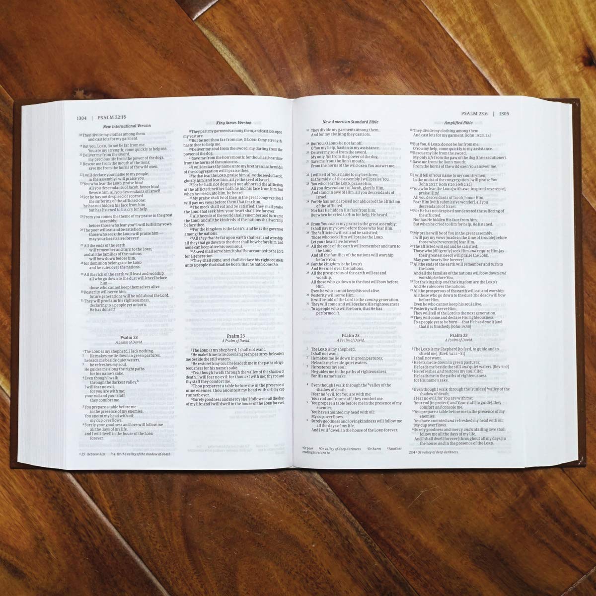 NIV, KJV, NASB, Amplified, Parallel Bible, Hardcover: Four Bible Versions Together for Study and Comparison NIV, KJV, NASB, Amplified, Parallel Bible, Hardcover: Four Bible Versions Together for Study and Comparison Hardcover