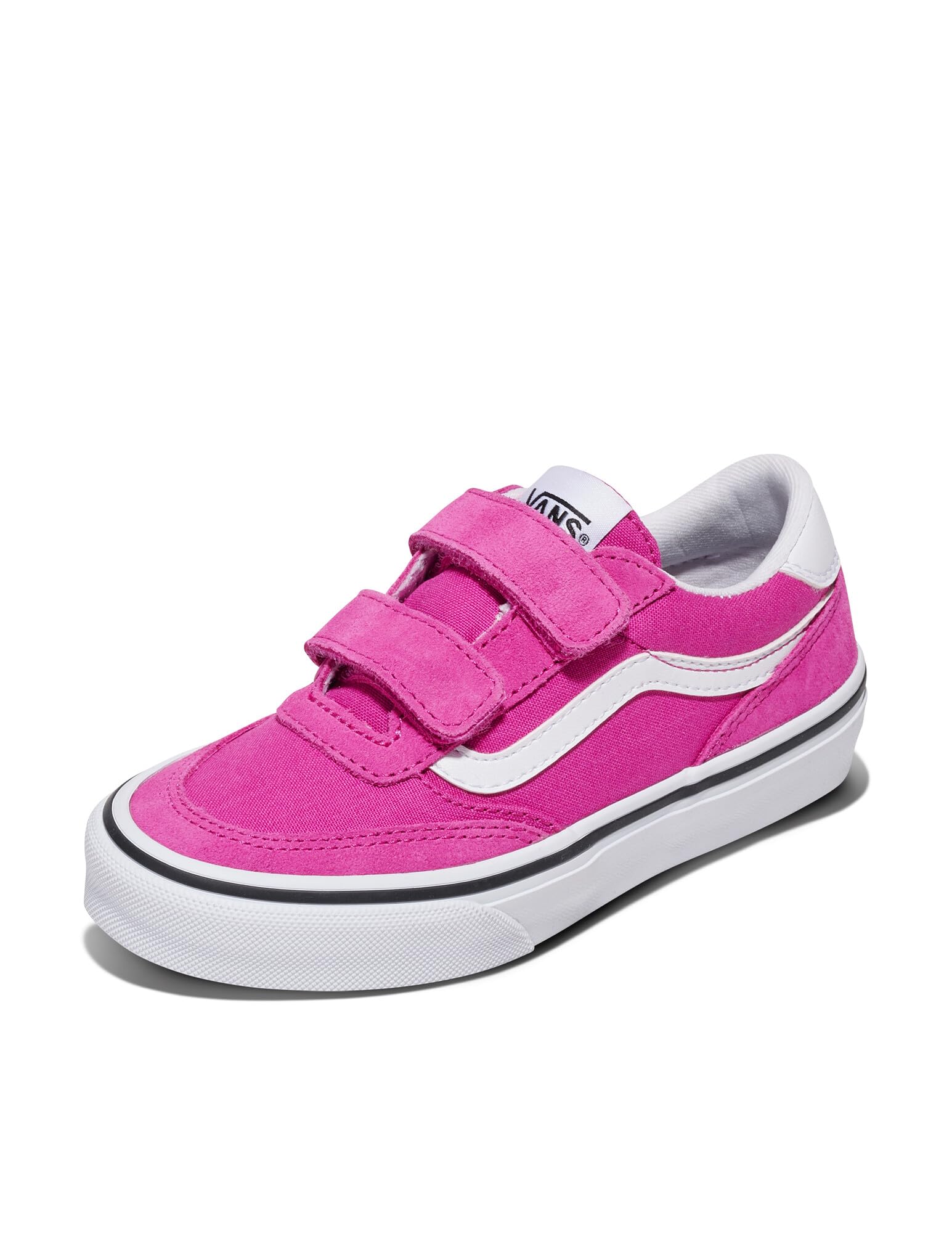 Vans Toddler Brooklyn LS V Shoe | Low-Top Sneakers for Little Kids, Boys & Girls, Baby Footwear, Canvas Raspberry Rose, 4.5 Image