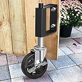 HOLKIE Heavy Duty Gate Caster, Spring Loaded Gate Wheel, Swivel Caster Wheels for Wooden Gate and Fence 220LBS Capacity