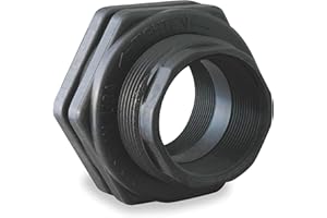 Banjo Poly Bulkhead Tank Fitting 3" NPT & 4-1/2" OD Double Threaded w/Gasket Farmer Bob's Parts TF300