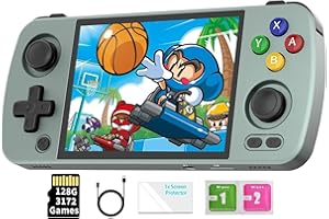 VOACLE RG405M Retro Handheld Game Console , Aluminum Alloy CNC Android 12 System 4.0 Inch IPS Touch Screen with 128G TF Card 3172 Games Compatible with 5G WiFi and Bluetooth 5.0 (Gray)
