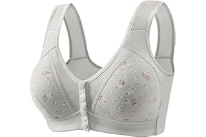 SAFUNY Women's Daisy Bra, Sports Push Up Bras for Women No Underwire High Support Front Closure Charm Daisy Bras Front Snaps