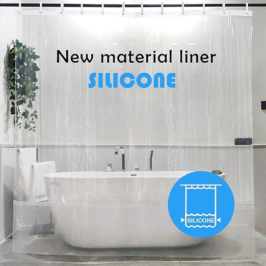 Amazon Com Nircsom Barghe Peva Plastic Shower Curtain Liner