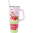 Silver Buffalo Strawberry Shortcake You Are Berry Special Vintage Stainless Steel Tumbler with Handle and Straw, Fits in Standard Cup Holder, 40 Ounces