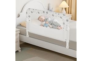 NUTIKAS Baby Bed Rail Guard for Crib - 35.7" Toddler Bed Rails for Twin,Full, Queen, Toddlers, Bunk Size Bed Swing Down Bedrail Extral Tall Child Safety Side Railing Guards for Kids