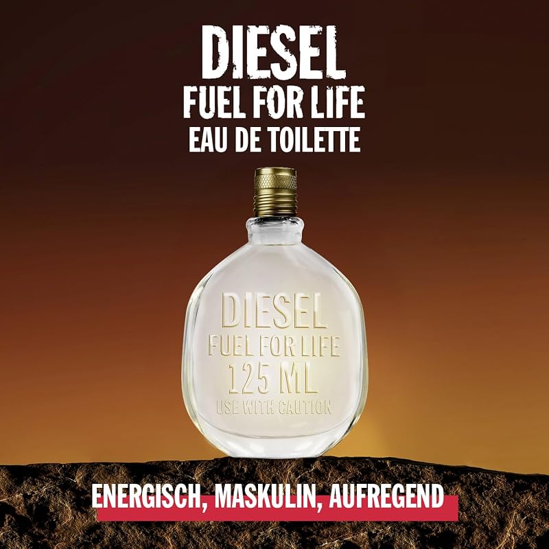 Fuel For Life Parfüm Herren| Eau de Toilette| Männer Parfum| Parfume Men| Herrenparfum| Diesel Parfum Männer| Natural Spray| Frischer und holziger Duft