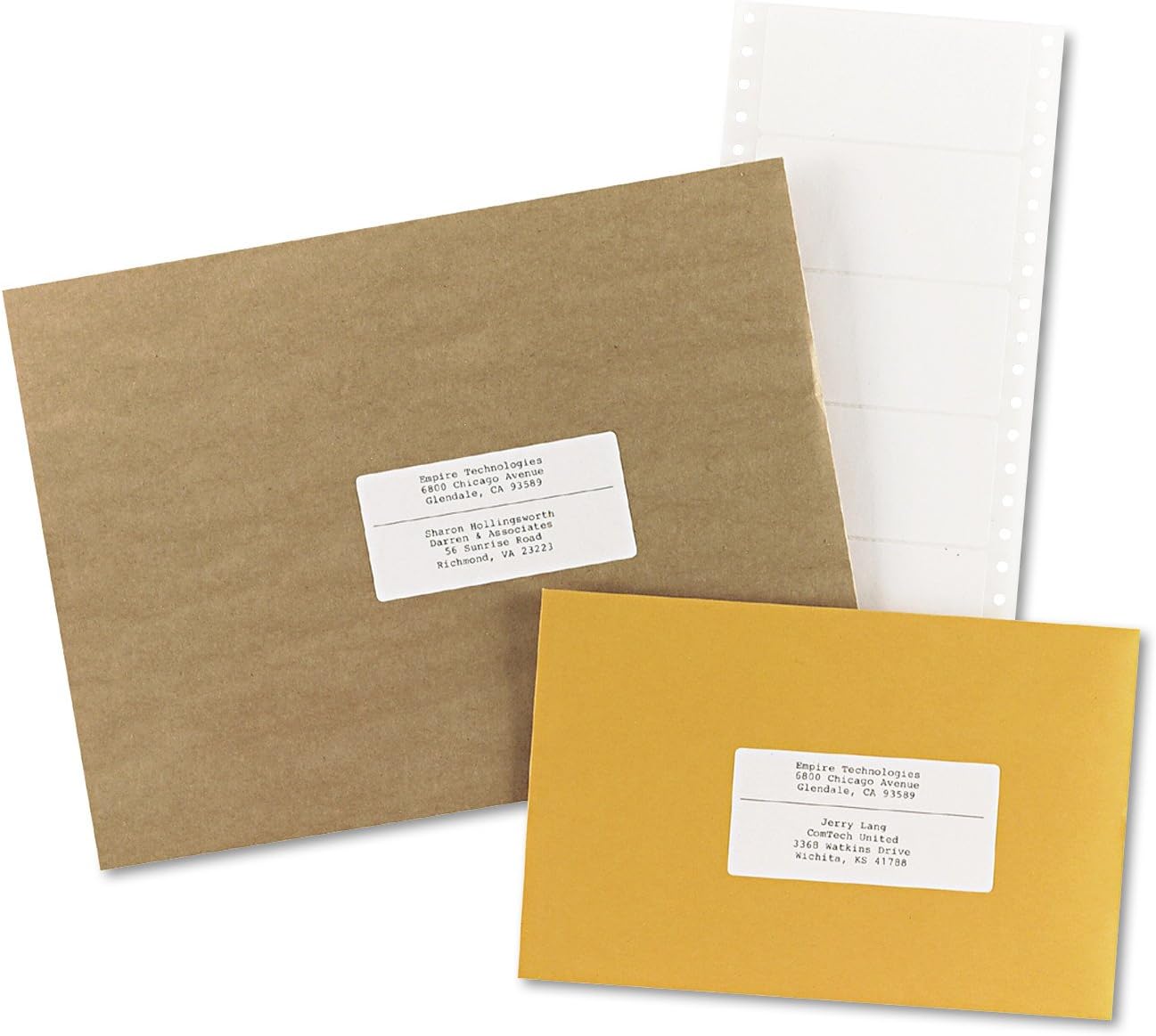 Avery 4022 Dot Matrix Mailing Labels, 1 Across, 1 15/16 x 4, White (Box of 5000) : Office Products