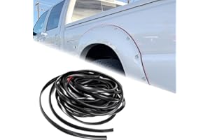 ALLGOOD Universal Fender Flares Edge Trim, Rubber Seal for Car and Truck Wheel Wells, Rubber Gasket for Fender Flare, Bonds w/ 3M Automotive-Grade Adhesive Tape, 30ft Wiper Style Trim Black
