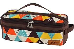 Azarxis Camping Storage Handbag, Barbecue Tool Storage Bag, Kitchen Cookware Utensils Kit Travel Hanging Organizer Outdoor Hi