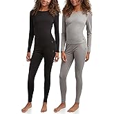 Spyder Women's Thermal Underwear Set - 4 Piece Brushed Back Fleece Lined Long Johns Base Layer Set for Women (Sizes: S-XL)