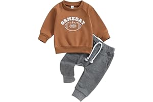 ALLSHOPE Baby Boy Fall Clothes Set Long Sleeve Crewneck Sweatshirts Pants Cute Infant Newborn Outfits 6 12 18 24 Months 2T