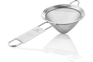 omestia 3.3" Fine Mesh Strainer for Kitchen, 304 Stainless Steel Cocktail Sieve Sifters for Food, Liquid Drink Strainers Cup 