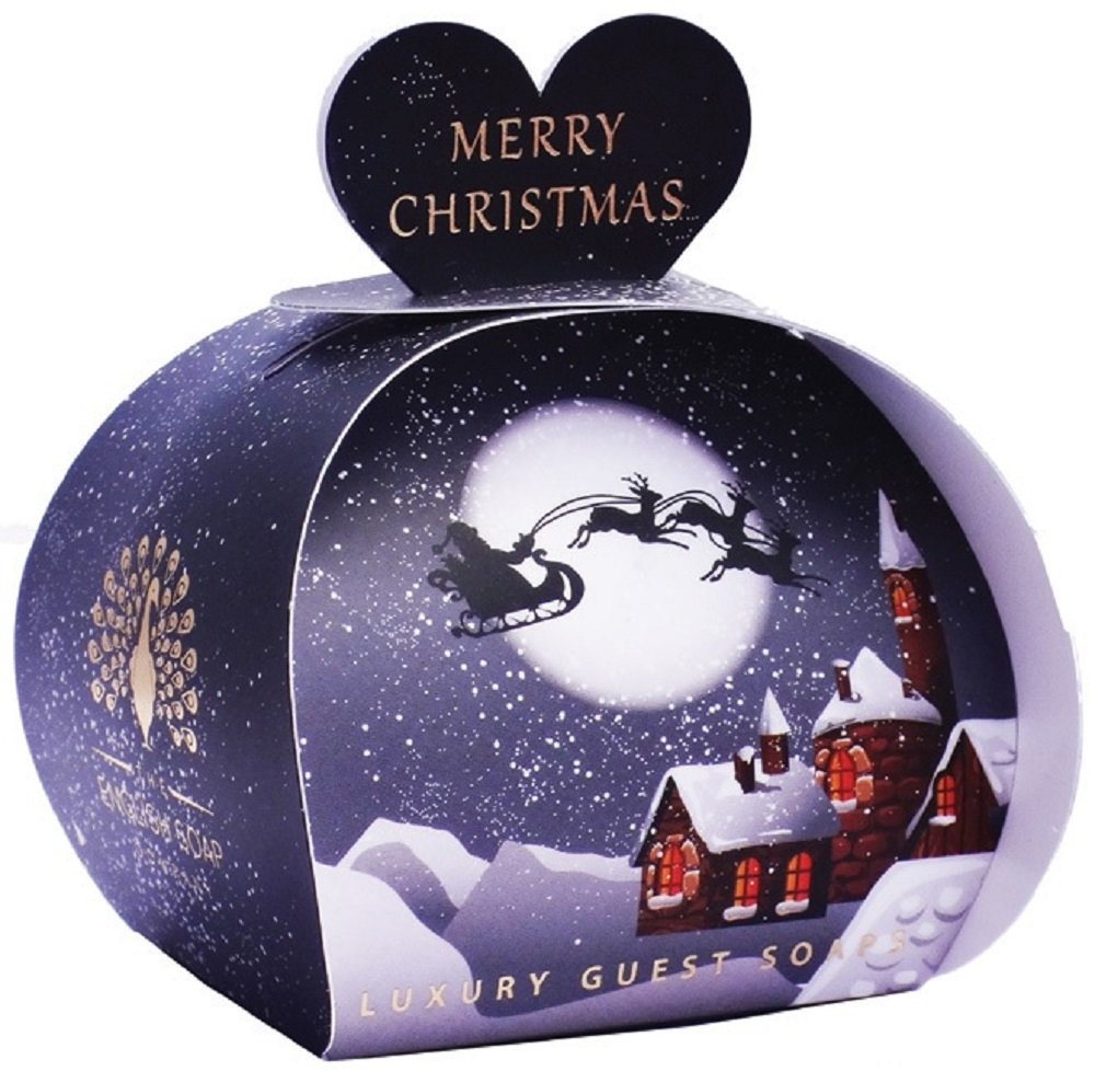 Christmas Soaps Winter Village Luxury Guest Soap 3 x 20g Cinnamon and Mulled Wine Fragrance