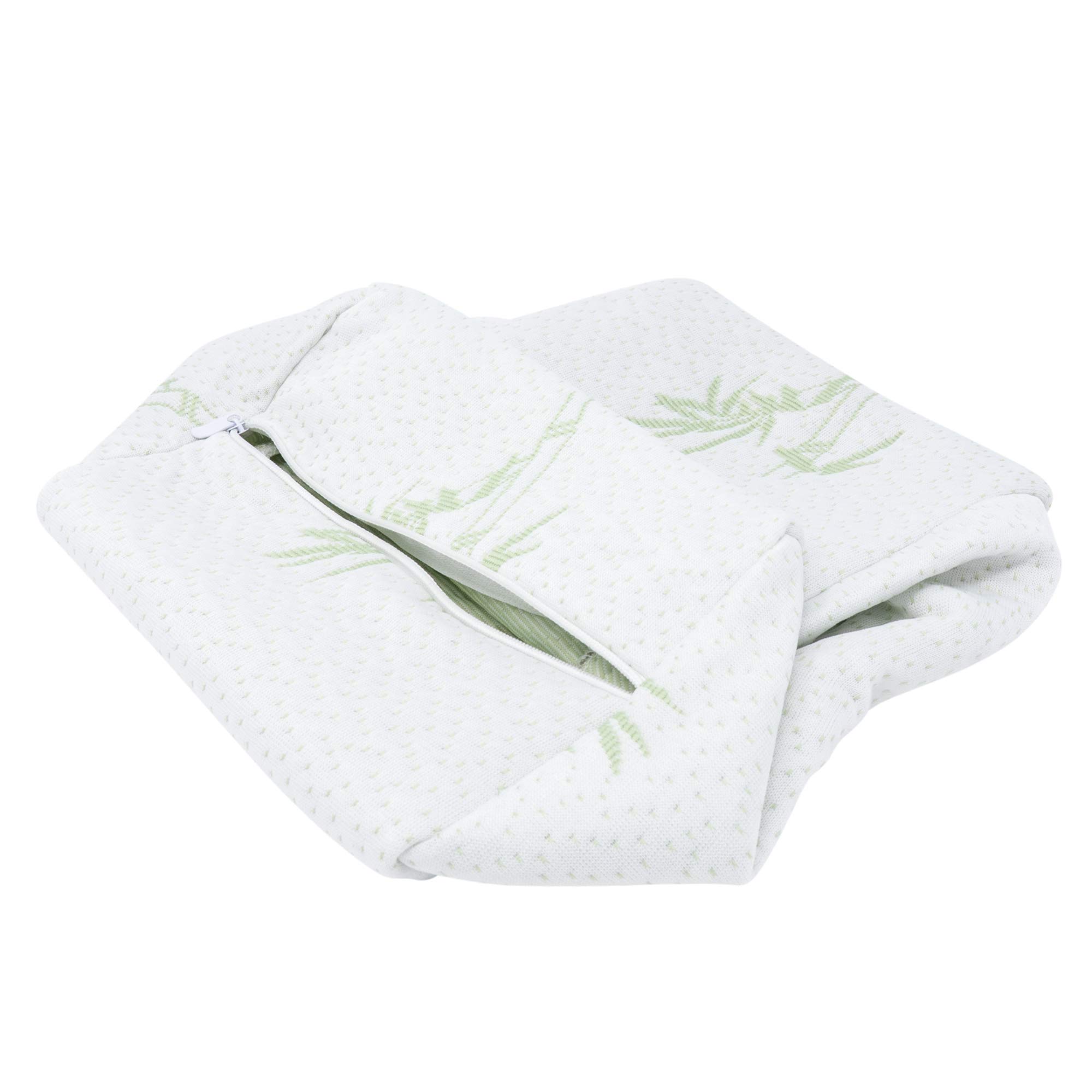 Komfie Bamboo Knee Pillow Cover - Replacement Leg Pillow Case - Cooling Sciatica Pillow Cover - Universal Pregnancy Pillow Cover… (1, Bamboo)