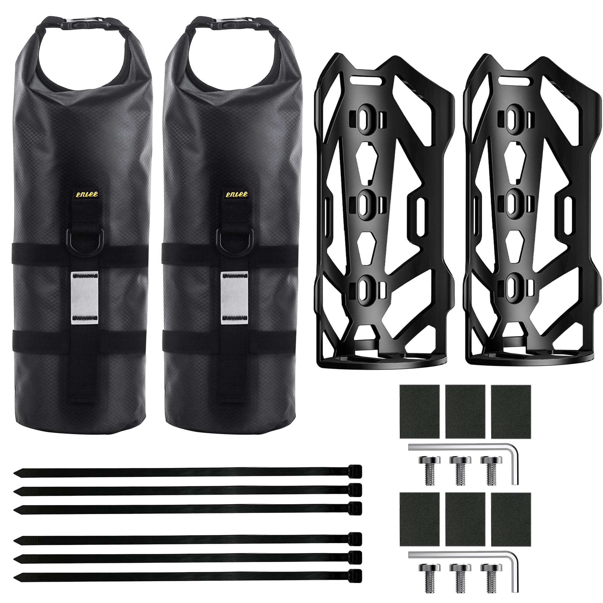 Photo 1 of MAKELEN 2 Pack Front Fork Bags, Mountain/Road Bike Waterproof Roll Top Design, 5L Capacity, Sporty Casual Style