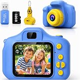 Desuccus Kids Camera for Ages 3-12, HD Digital Camera with 32GB Card | Photo and video camera with filters, frames and games, plus a 32GB card and lanyard for travel, birthdays and holidays.