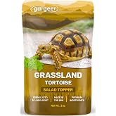 Gargeer 2oz Grassland Tortoise Salad Topper. Enhanced Appetite, USA Made | Timothy hay &amp; orchard grass topper with flowers! Chamomile, rosebuds &amp; dandelion ignite appetite in grassland tortoises