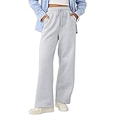 SimpleFun Wide Leg Sweatpants Women Baggy Fleece Pants Drawstring Workout Sweat Pants with Pockets Fall Winter Clothing