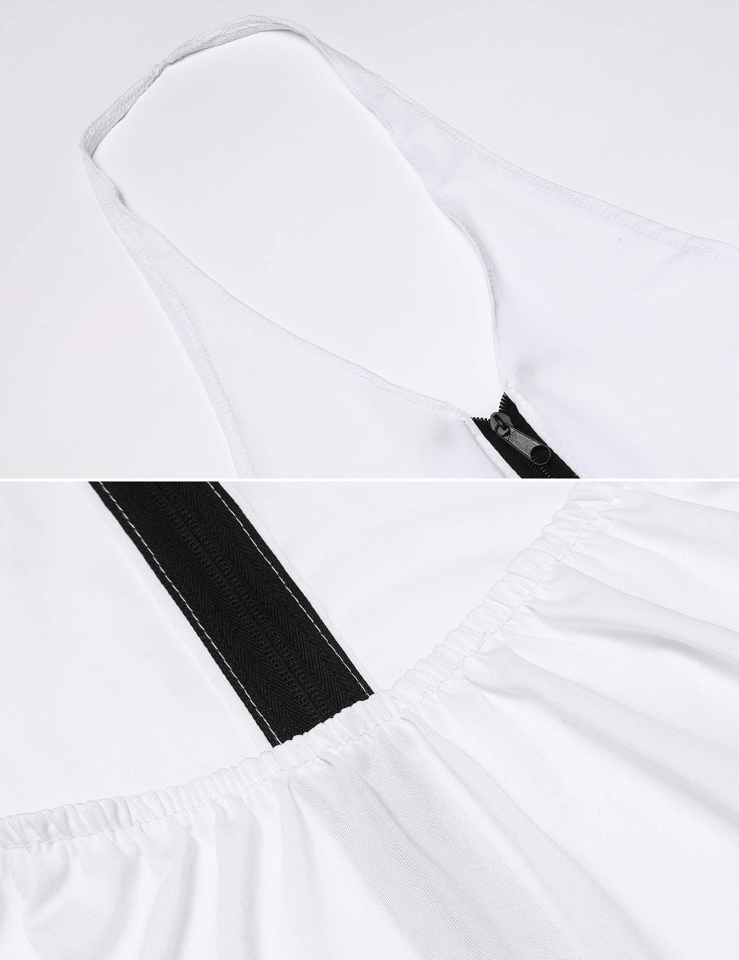 Goldenfox Women Sexy One Piece Halter Backless Bodysuit Uniform Temptation Nightwear