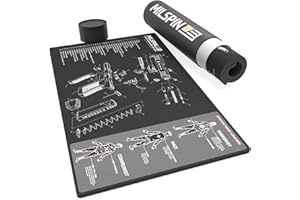 Milspin Gun Cleaning Mat | Ultra Thick 1/4" Gun Mat | 12" x 20" Oversized Mat for Glock | Gun Accessories | Gun Cleaning Kit Accessories I Solvent Resistant