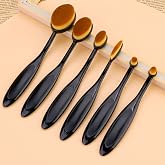 UNIMEIX 6 Pack Blending Brush for Card Making Crafting Ink Blender Brushes Set Tool Paper Background Brush Drawing (Brown)