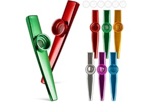 LovesTown Kazoos Musical Instruments,6 PCS Metal Kazoos Flute for Kids Gift Price Party Favor Gift Bag Fillers