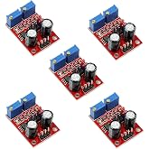 hiBCTR 5-Pack NE555 Signal Generator Module, 5V-15V Adjustable | 1Hz-150kHz square wave output, adjustable frequency and duty cycle, LED status indicator, for stepper motor testing