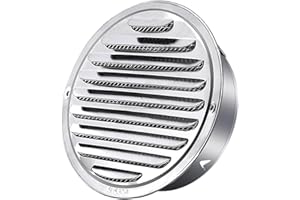 Round Vent Cover 4 Inch Stainless Steel Soffit Vent Built-in Screen Mesh Air Ventilation Cover for Bathroom Office Kitchen