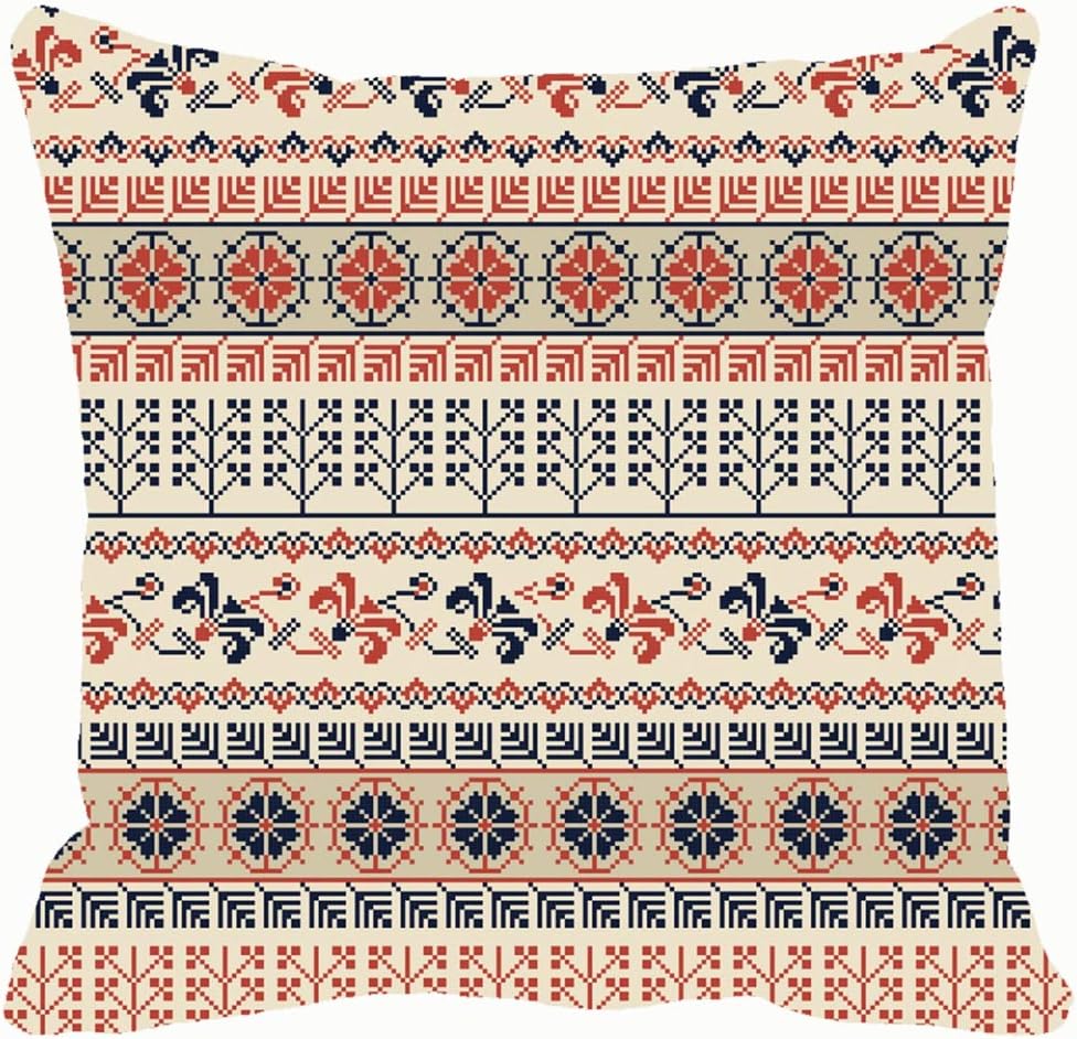 Design Traditional Palestinian Embroidery The Arts Geometric Throw Pillows Covers Accent Home Sofa Cushion Cover Pillowcase Gift Decorative 18x18 inch