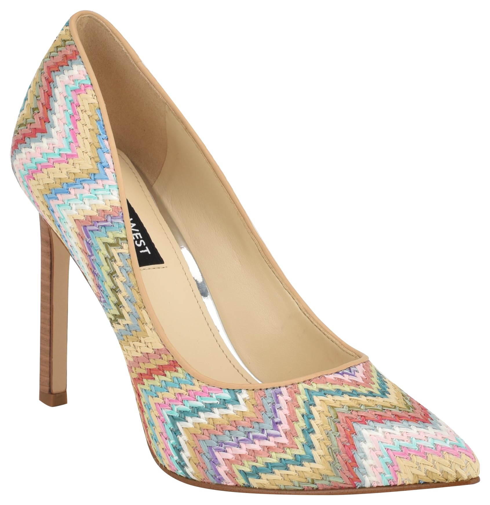 Nine West Women’s Tatiana Pump, Multicolor Raffia 451, 5.5