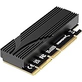 SABRENT M.2 NVMe SSD to PCIe x16 Tool-Free Add-in Card (AIC) with Aluminum Heatsink, M.2 PCIe Adapter for Gen5 SSDs PCIe 5.0,