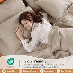 Shilucheng 100% French Linen Sheets - Queen Size