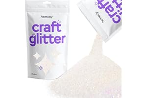 Hemway Craft Glitter 100g - Mother Of Pearl Iridescent | Ultrafine Metallic Sequin Flakes for Halloween Resin & Epoxy Crafts 
