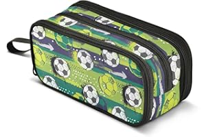 J JOYSAY Soccer Ball Pencil Case Large Big Capacity Pencil Bag for Girls Boys Pen Bag Holder Pouch Makeup Case for College St