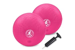 LOYNYE 10 Inch Dodgeball Balls Playground Ball Kickball, Dodge Balls for Kids, Kickballs Handball for Indoor Outdoor Games Four Square Balls, Includes Pump