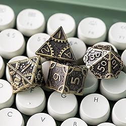 UDIXI Metal Dice Set 7 Die Polyhedral Dice Set DND