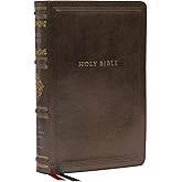 NKJV, Personal Size Reference Bible, Sovereign Collection, Leathersoft, Brown, Red Letter, Comfort Print: Holy Bible, New King James Version