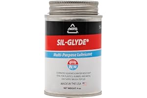 AGS Automotive Solutions SIL-Glyde Brush Top Can Multi-Purpose All-Weather Lubricating Compound for All Surfaces, 4 oz Lubric