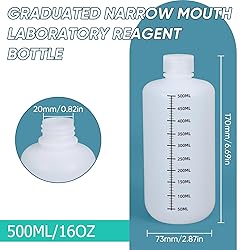 UMETASS 16oz/500ml Narrow Mouth Plastic Bottles