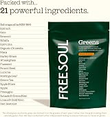 Free Soul Greens 21 Advanced Greens Mango Flavour 30 Servings UK Made view 4