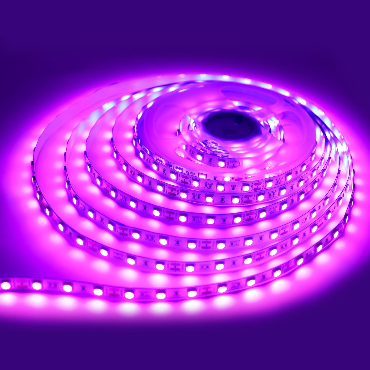 Photo 1 of iNextStation 16.4ft Pink LED Strip Lights, 12V LED Light for Bedroom with 300 LED Cuttable Tape Light for Kitchen, Cabinet, Mirror Decor (No Power Adapter)