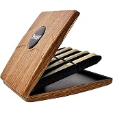 AUPHY Natural Woodgrain Reeds Case for Clarinet &amp; Saxophone,Holds 8 Traditional Reeds for Alto/Bb Clarinet and Soprano/Alto/Tenor Sax,PC Material,Reeds Not Included