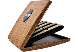 AUPHY Reeds Case for Clarinet Reeds Saxophone Reeds,Holds 8 Pieces for Multi-Instrument Reed,Wood Grain，PC Material