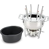 All-Clad Specialty Stainless Steel Fondue Set 12 Piece Pots and Pans, Cookware Silver