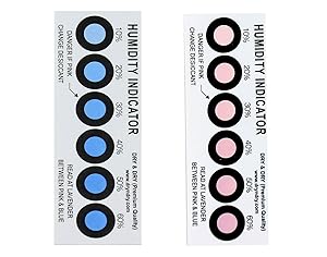 Dry & Dry Premium Humidity Indicator Cards 20 Pack(Reusable) - 10-60% 6 Spot(20 Cards)