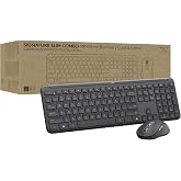 Logitech Signature Slim MK955 for Business Combo - Copilot Edition | Microsoft Copilot Edition, quiet typing, secure receiver, Bluetooth, Windows, designed for business