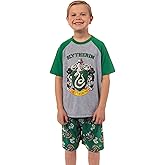 Harry Potter Boys' Hogwarts All Houses Sleep Pajama Set Shorts