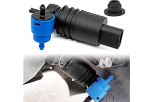 NOTISH Windshield Washer Motor Pump, Spray Windshield Washer Fluid Pump with Grommet, Compatible with Jeep, Dodge, Chrysler, 