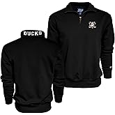 Blue 84 NHL Officially Licensed Quarter Zip Sweatshirt Twill Embroidery Neck Logo