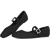 CELNEPHO Flats for Women Square Toe Ballet Flats Shoes Comfortable Dressy Knit Flats for Women Arch Support Slip On Washable Casual Office Shoes